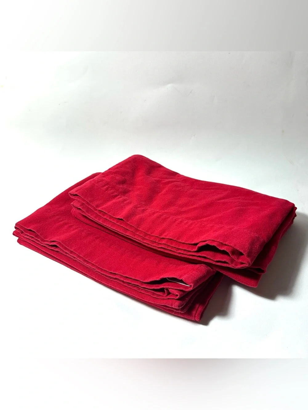 Vintage LL Bean Flannel Pillowcases Set Of 2 Red Germany Czech 71341